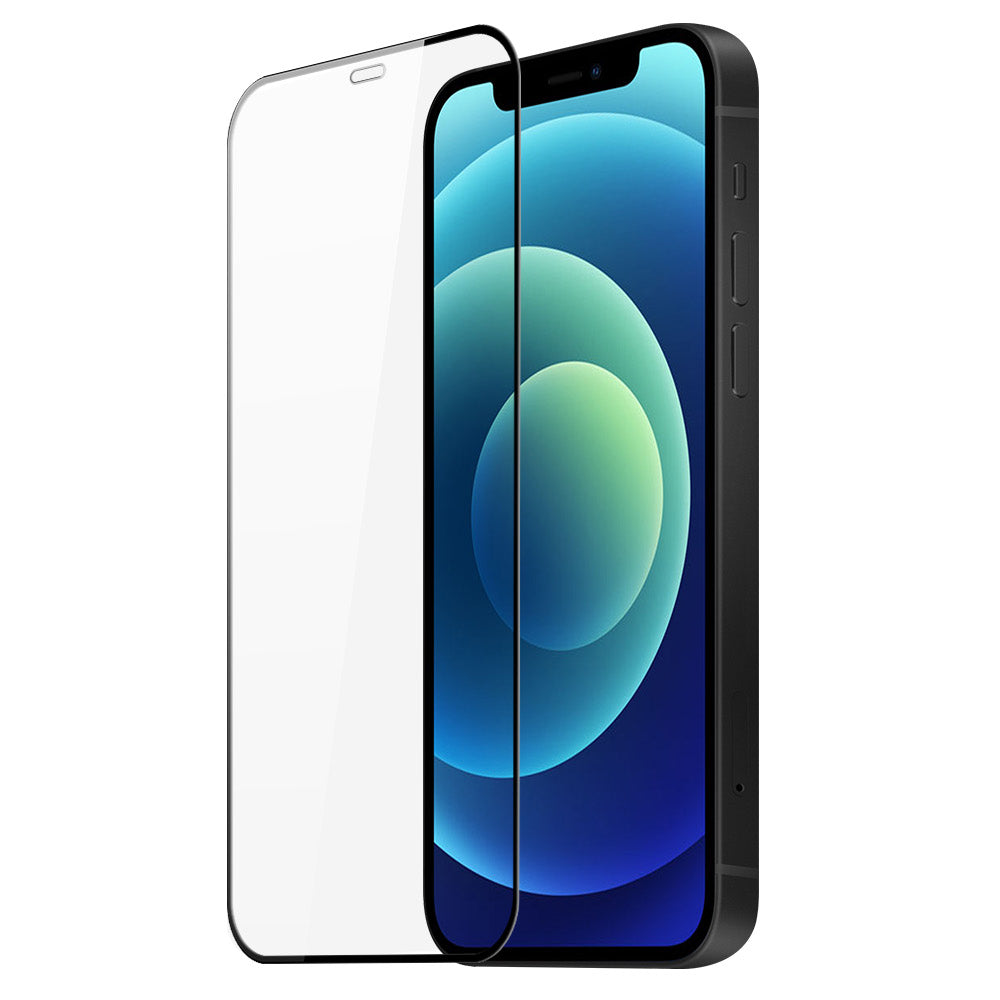 Smartphone with screen protector.