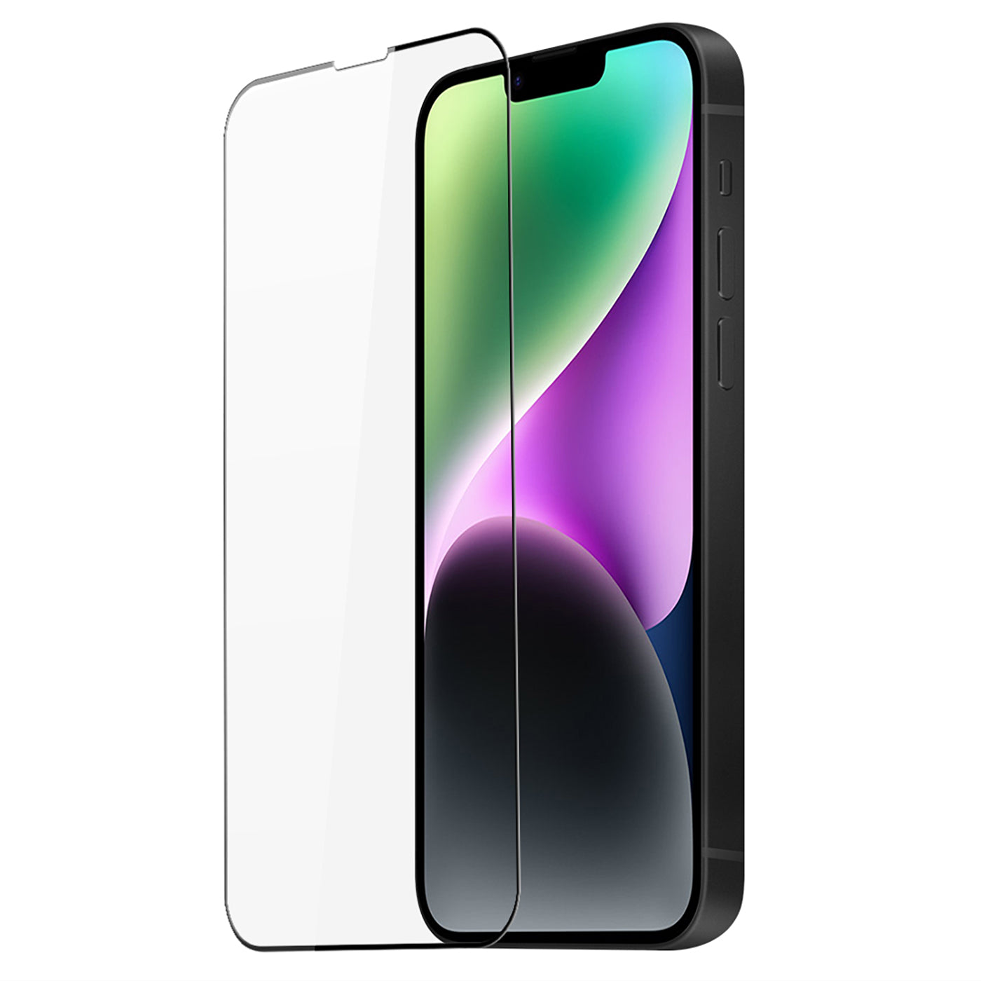 Smartphone with screen protector.