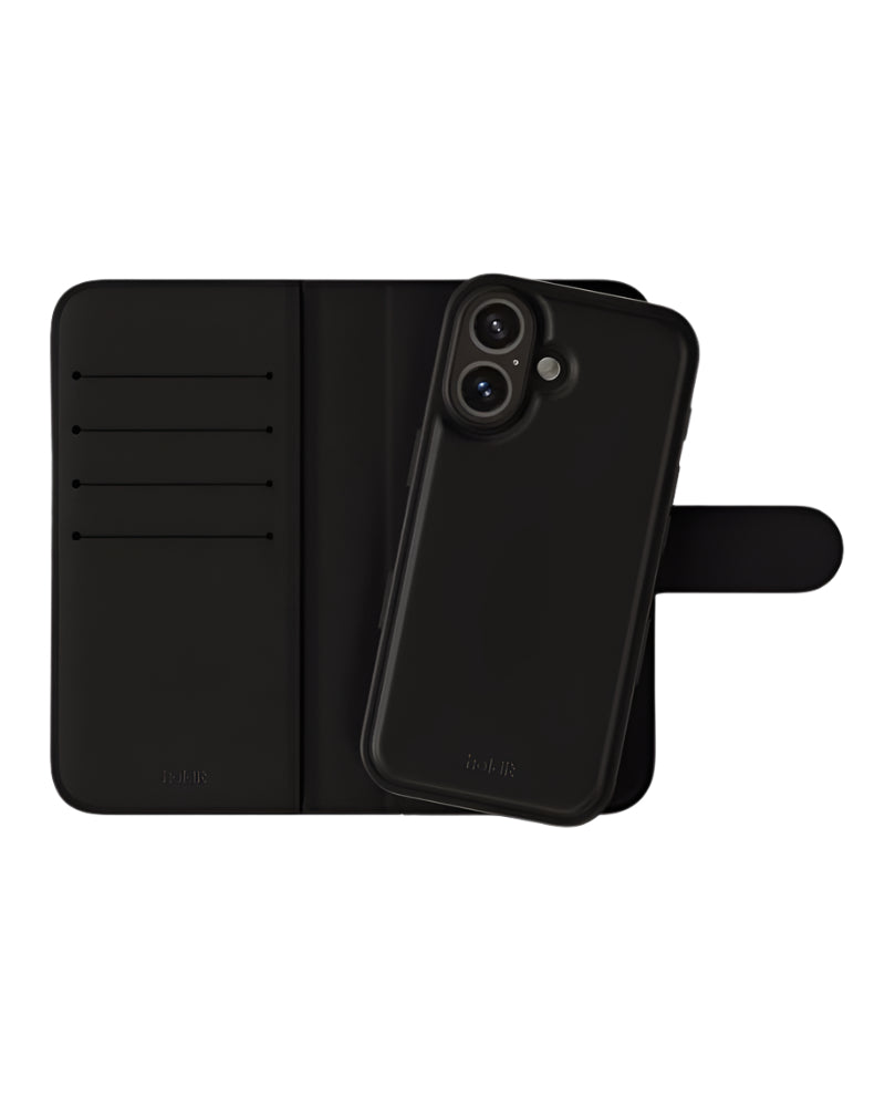 Sort mobilcover med kortholder.