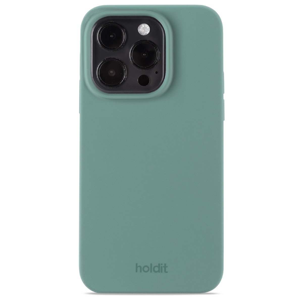 Grøn telefoncover med kameraudskæring.