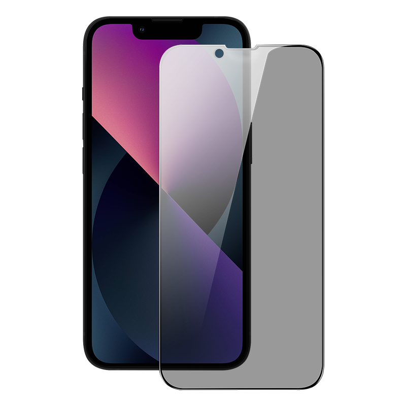 Smartphone med skærmbeskyttelse.