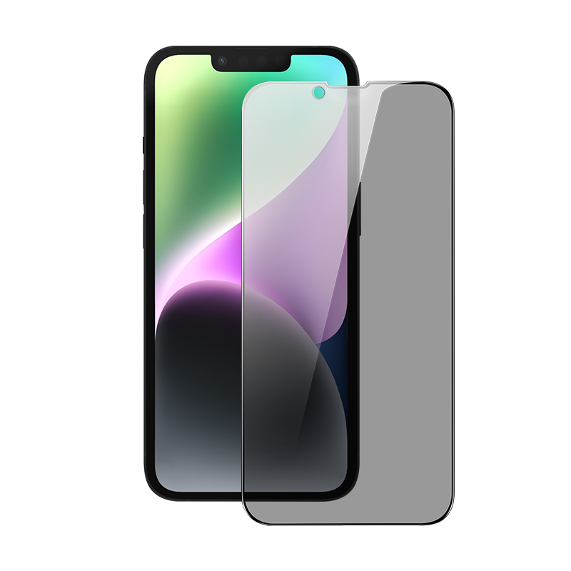 Smartphone med skærmbeskytter.