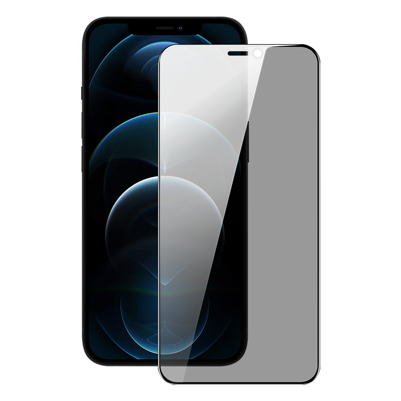 Smartphone med skærmbeskyttelse.