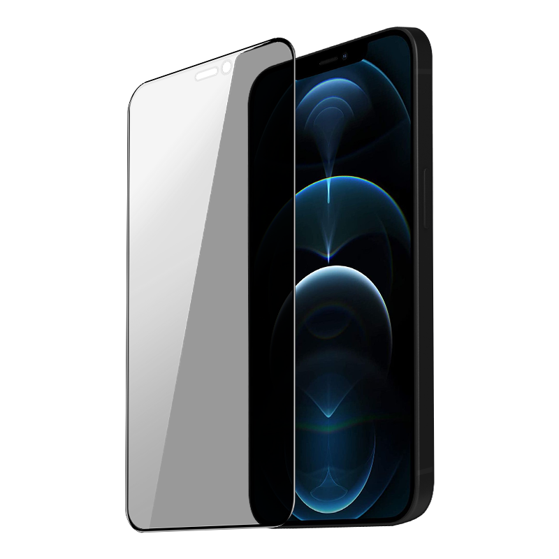 Smartphone med skærmbeskyttelse.