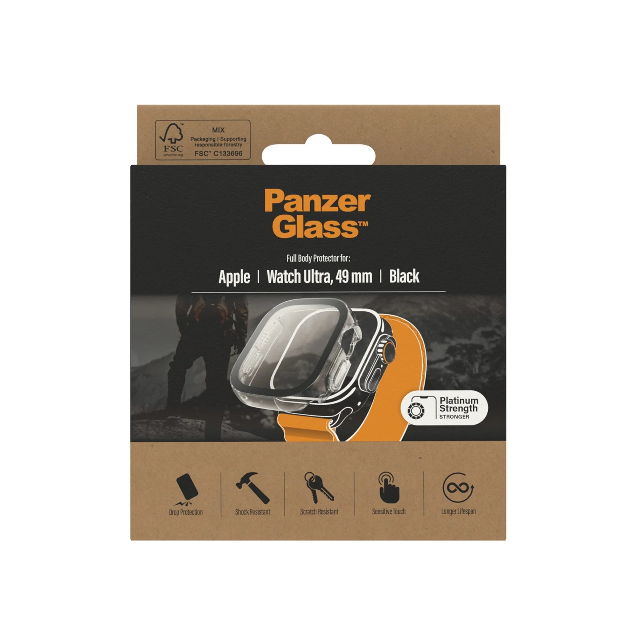Panzer Glass emballage til Apple Watch.