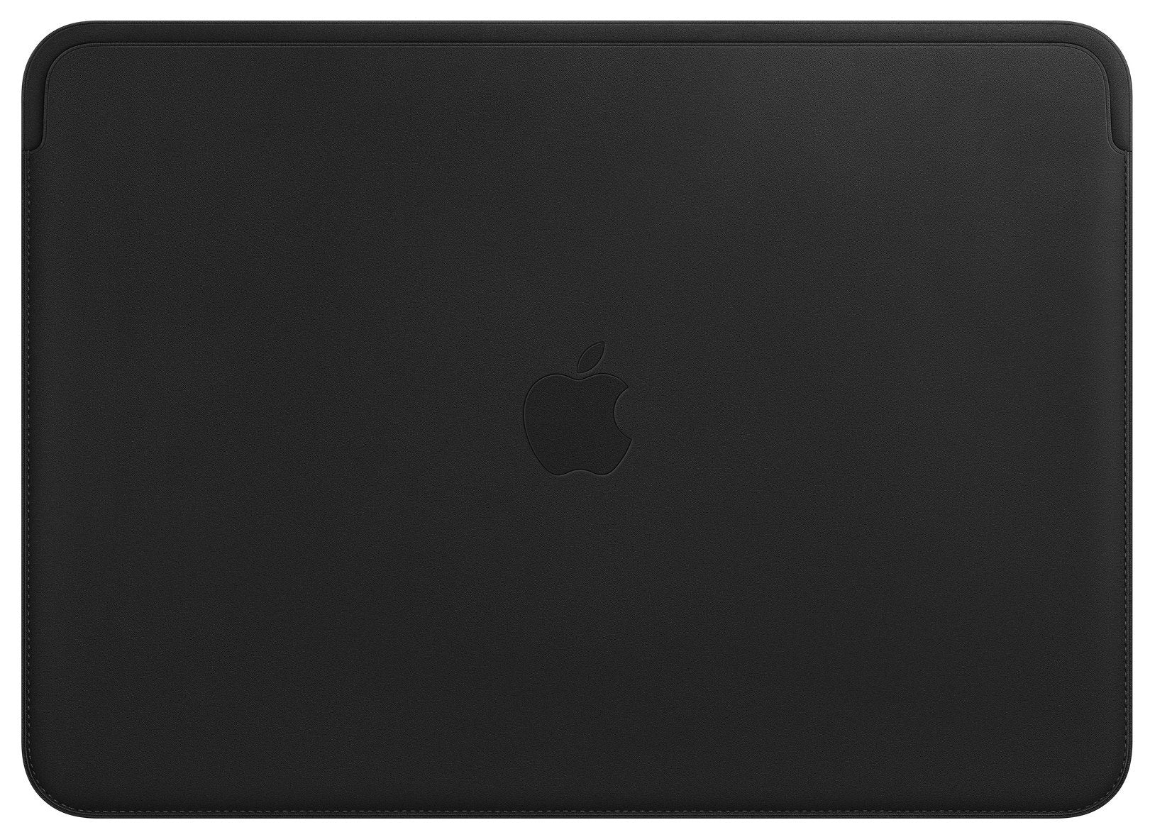 Sort laptop-etui med Apple-logo.