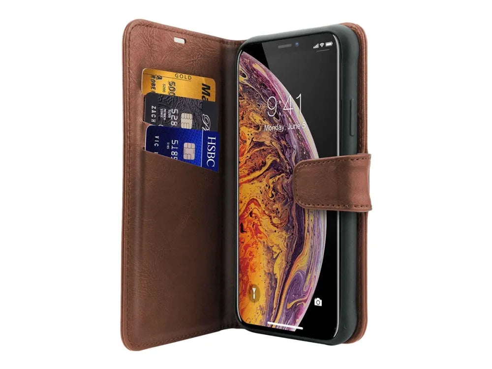 ITSKINS BOOK Flipcover til iPhone XS Max - Brun