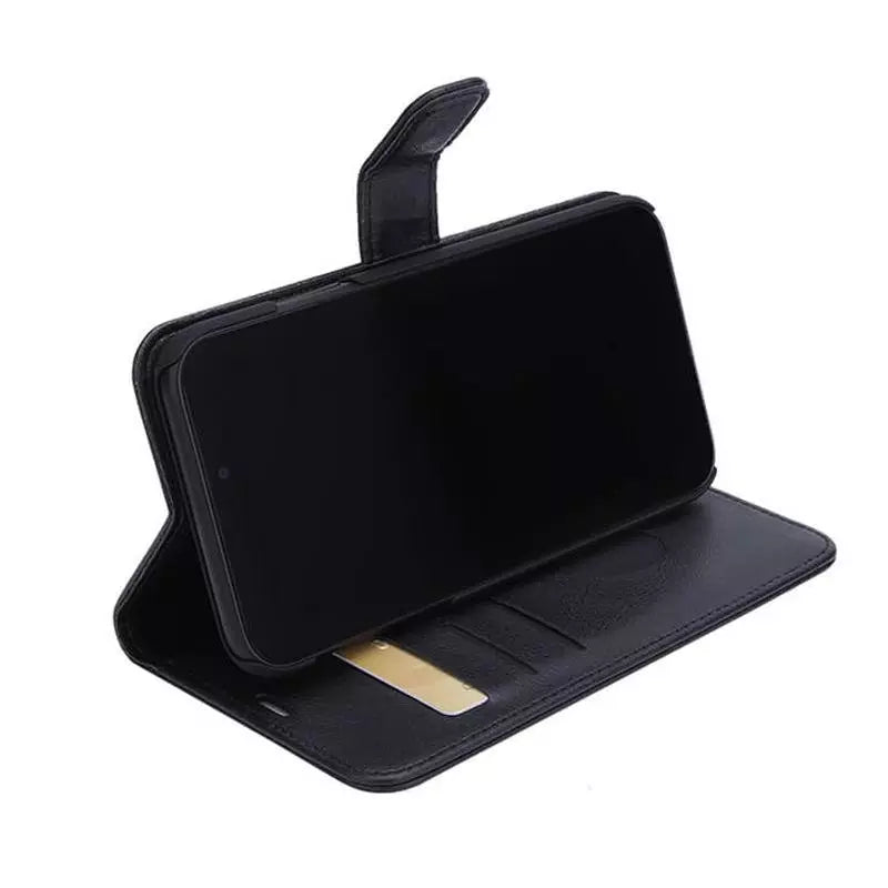 Sort mobilcover med kortholder.