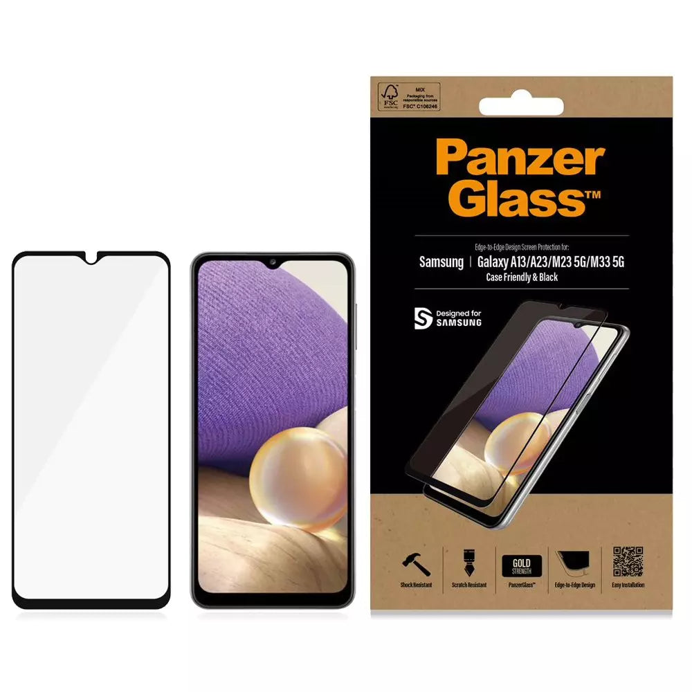 Panserglas til Samsung Galaxy A13/A23/M23/M33.