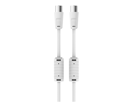 Hvide kabler med stik.