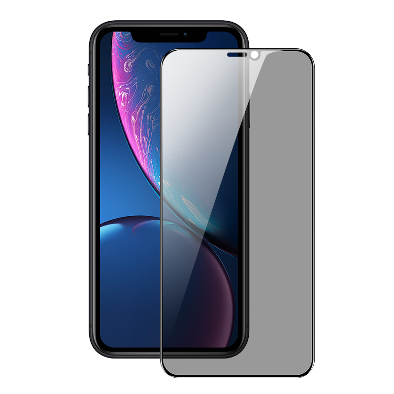 Smartphone med skærmbeskytter.