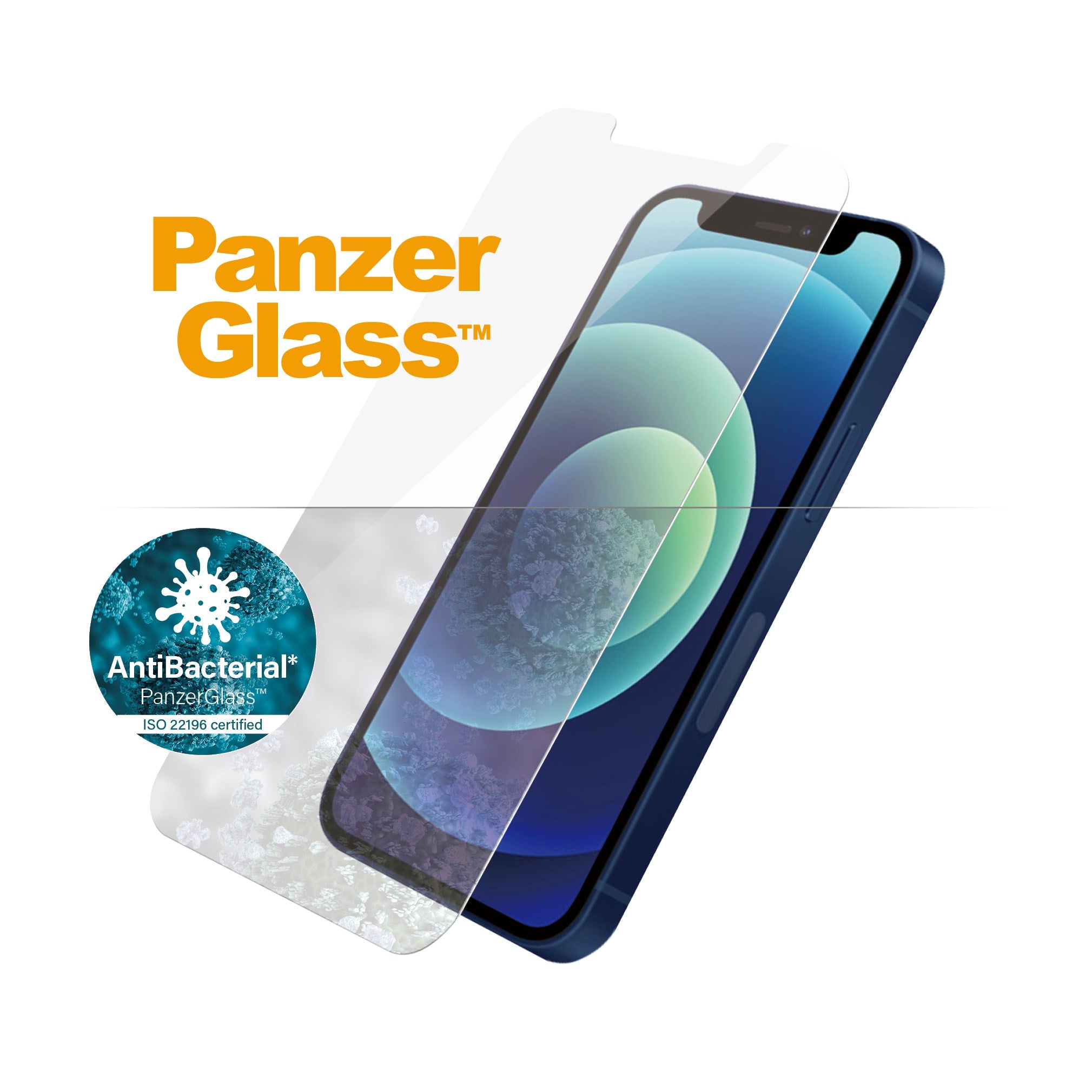 PanzerGlass skærmbeskytter på smartphone.