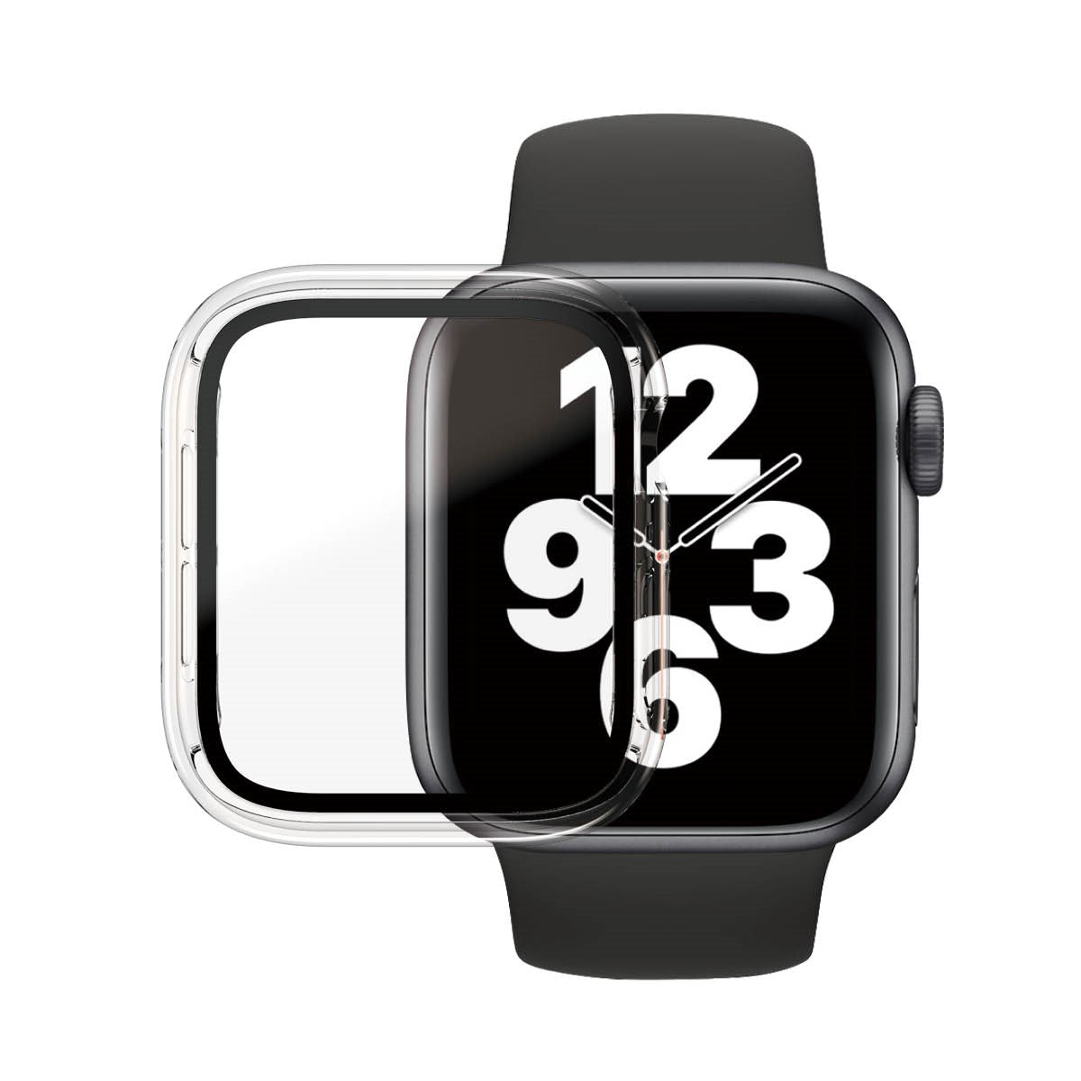 Smartwatch med skærmbeskyttelse.