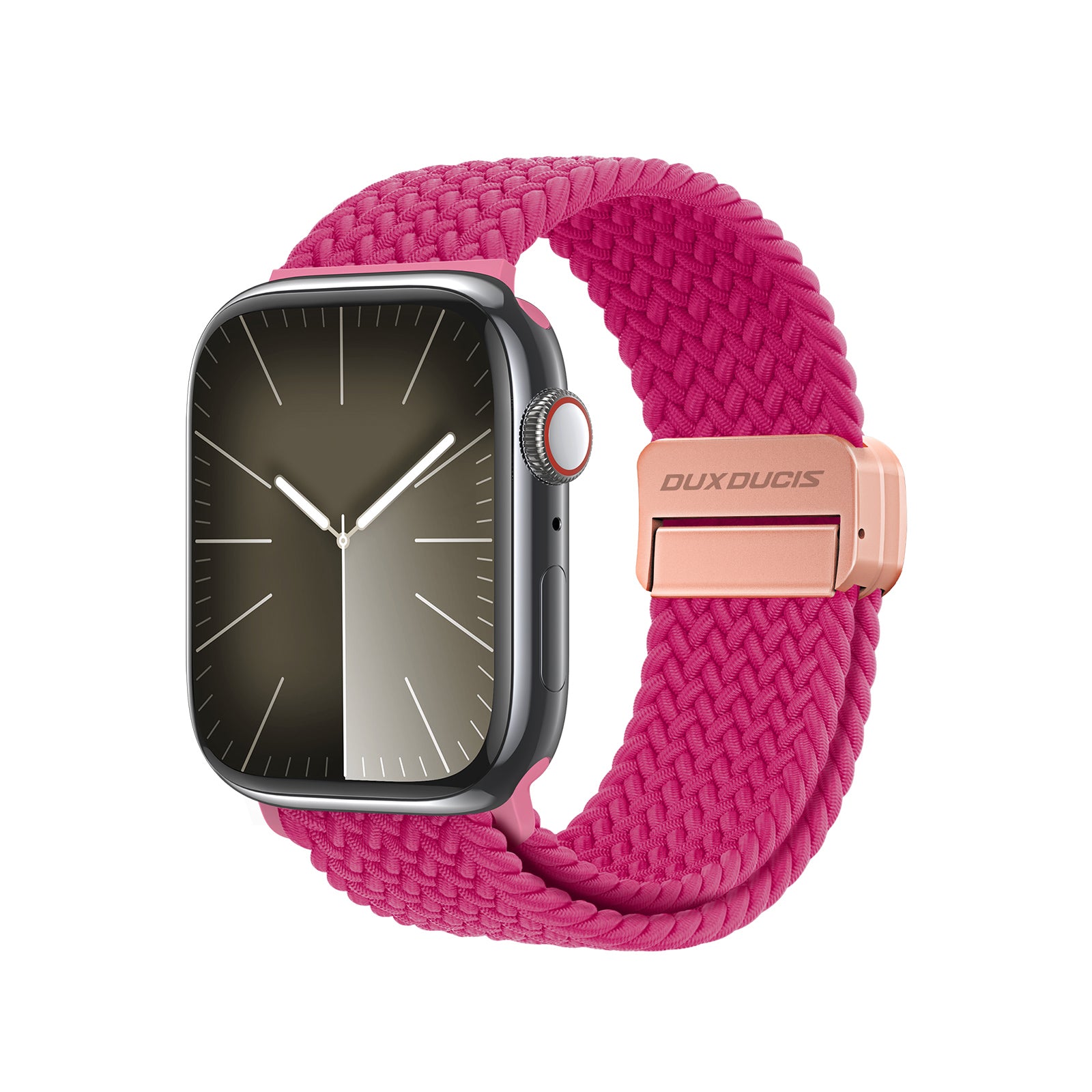 Smartwatch med pink rem.