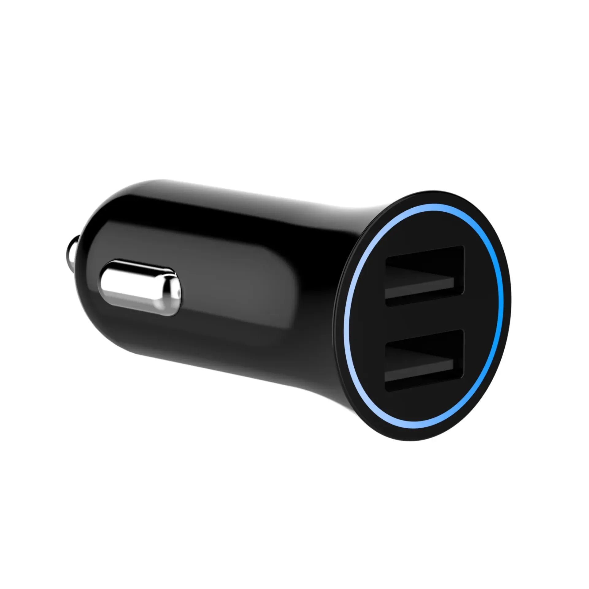 Sinox 12V dobbelt USB-A biloplader, Sort