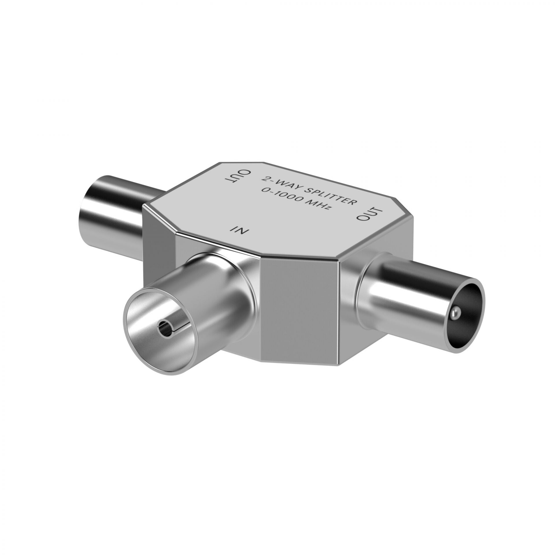 Metalsplitter med tre porte.