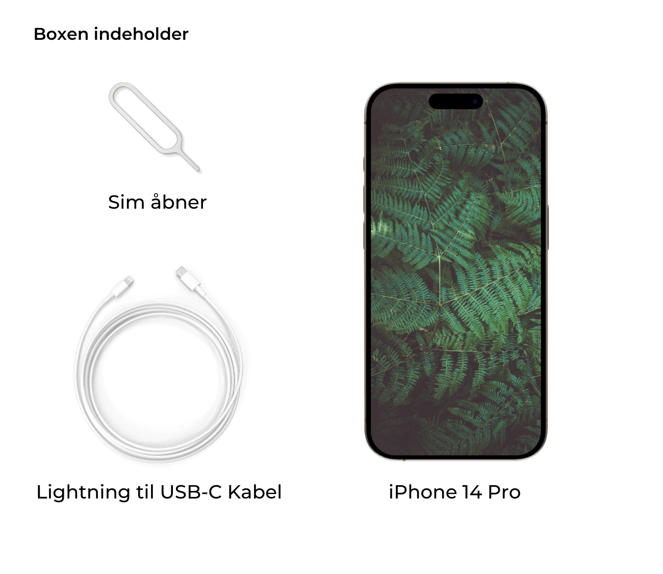 iPhone med tilbehør