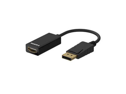 DisplayPort til HDMI adapter, sort.