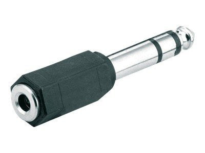 Jackstik adapter i metal og plastik.