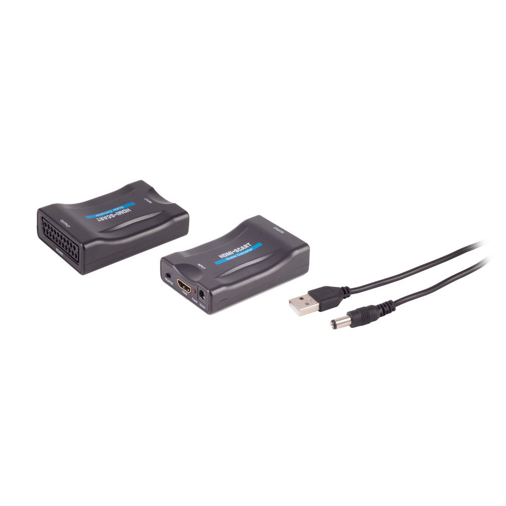 SCART to HDMI converter set.