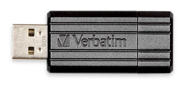 Sort Verbatim USB-stick, 8 GB.