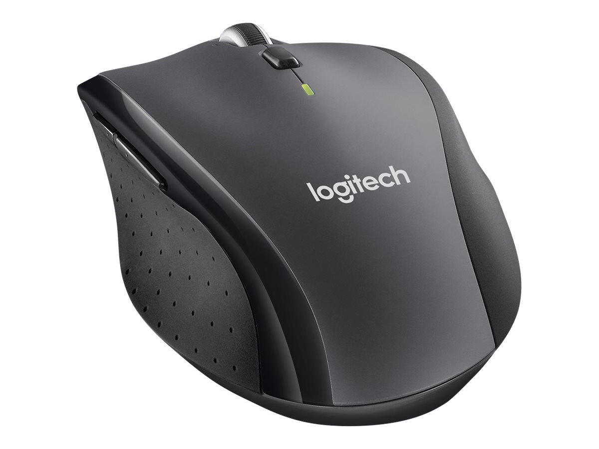 Trådløs sort Logitech-mus.