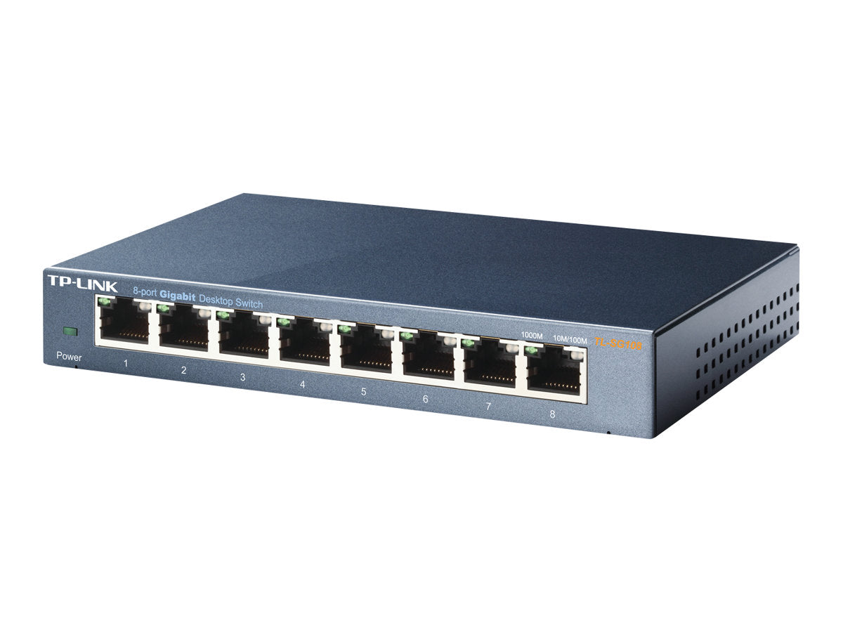 TP-Link 8-port netværksswitch.