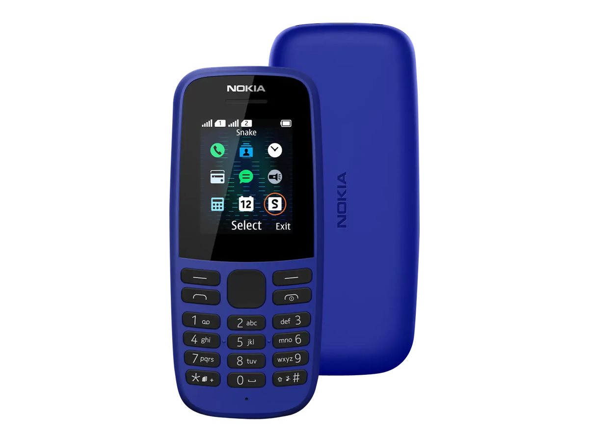 Blå Nokia mobiltelefon med knapper.