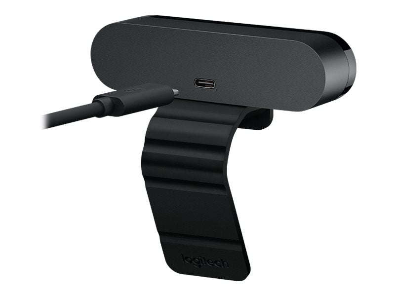 Sort webcam med USB-C kabel.