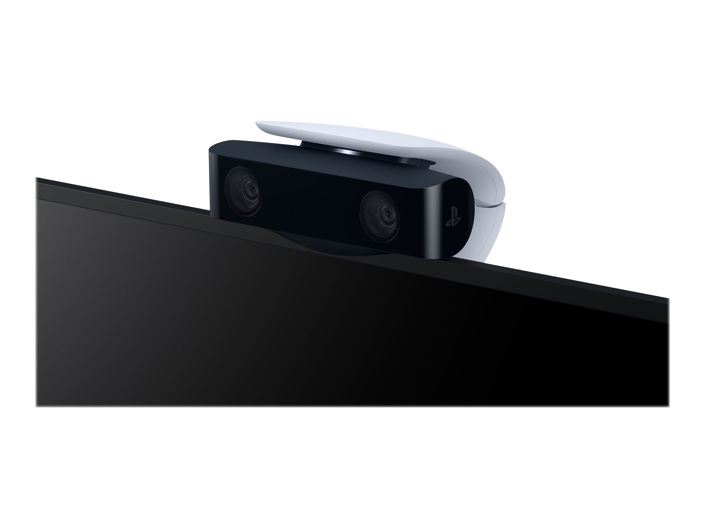 PlayStation 5 kamera monteret på skærm.