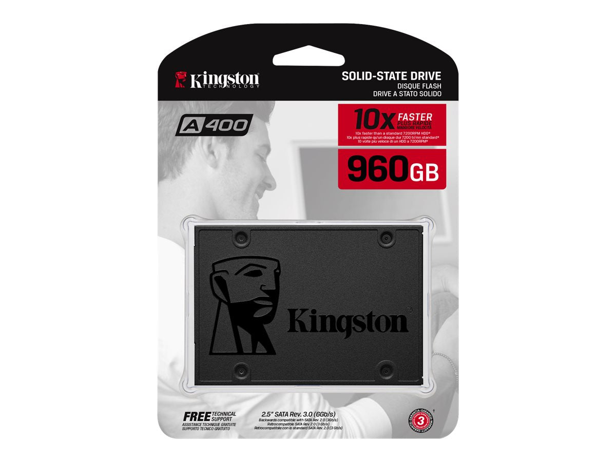 Kingston SSD A400 960GB emballage.