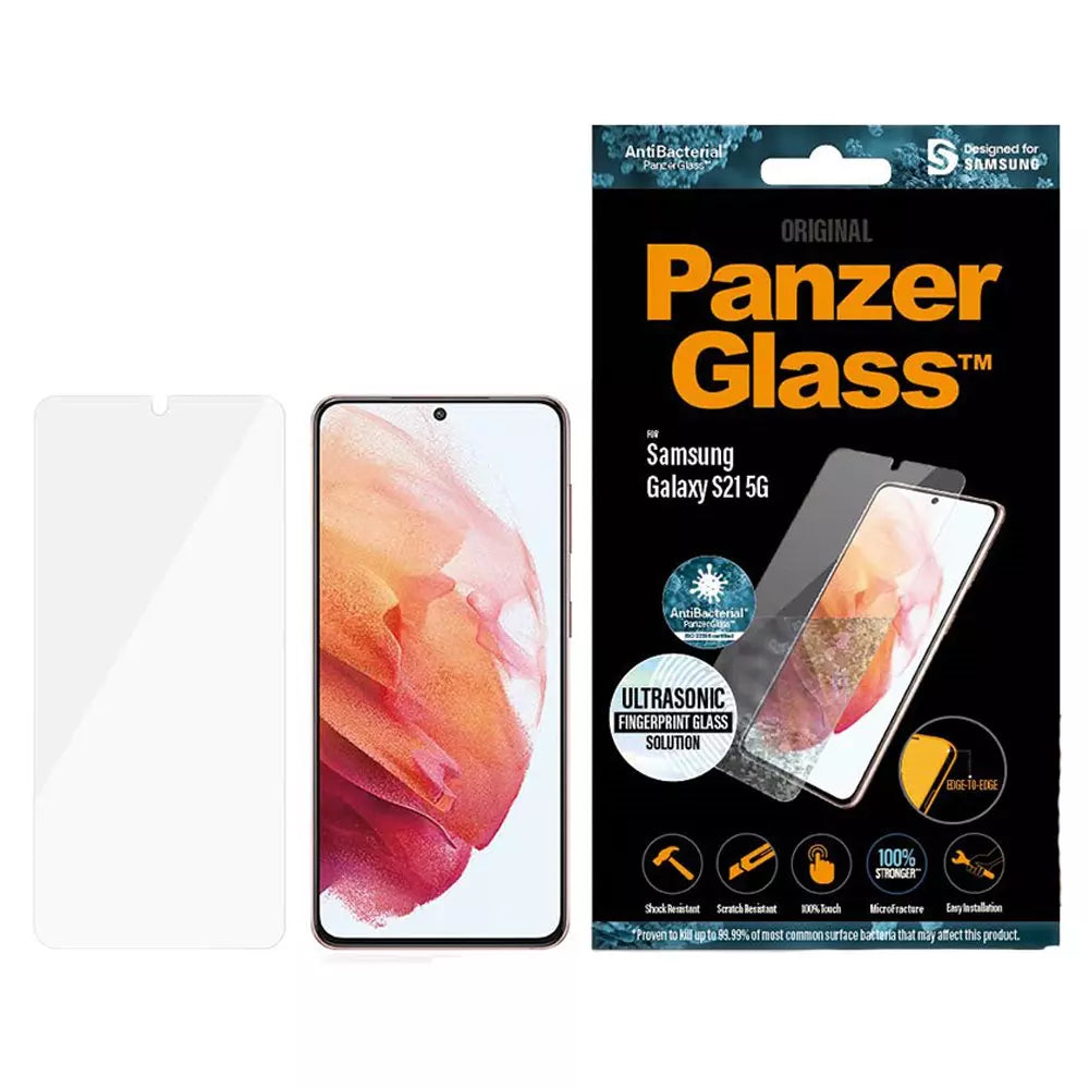 PanzerGlass skærmbeskytter til Samsung Galaxy S21 5G.