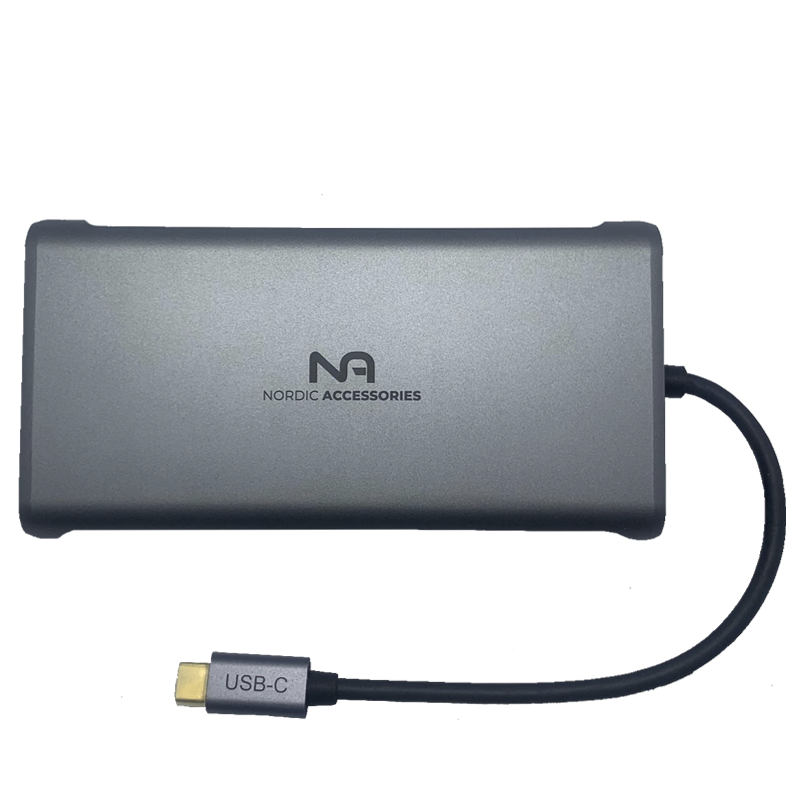 Nordic Accessories NOR-UH12H 12-in-1 USB-C Dockingstation - Lootbox.dk