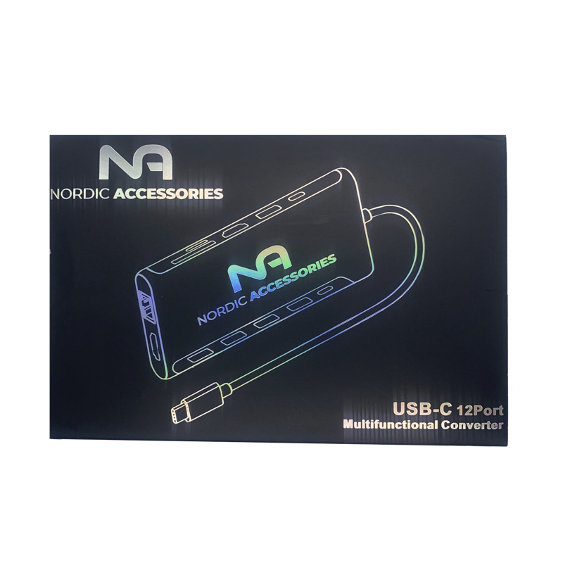 Nordic Accessories NOR-UH12H 12-in-1 USB-C Dockingstation - Lootbox.dk