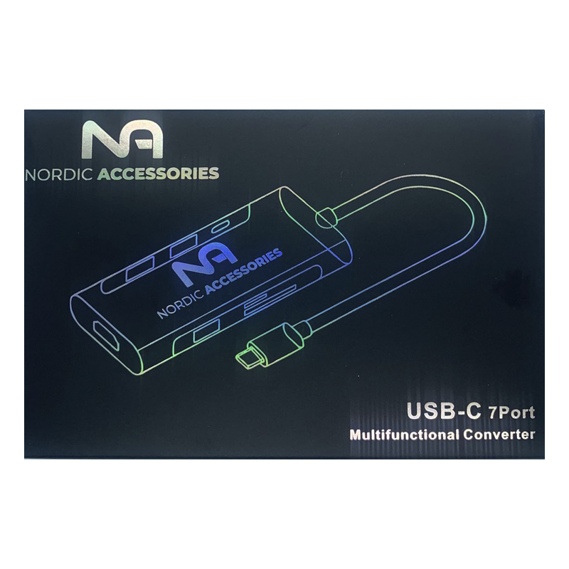 Nordic Accessories NOR-UH07-3 7-in-1 USB-C Dock - Lootbox.dk