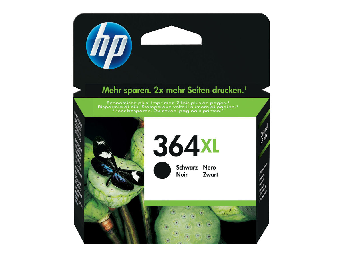 HP 364XL sort blækpatron emballage.