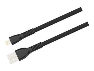 Sort fladt USB-kabel.