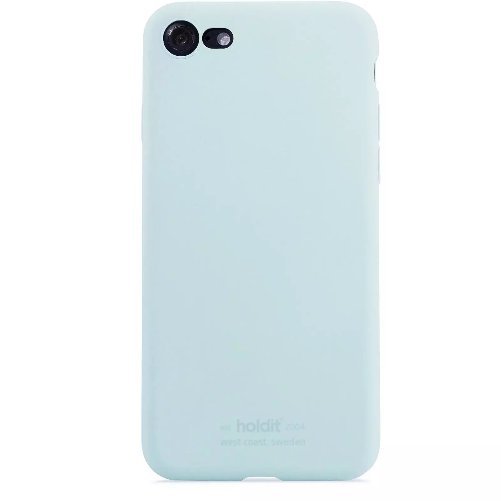 Lyseblå mobilcover.