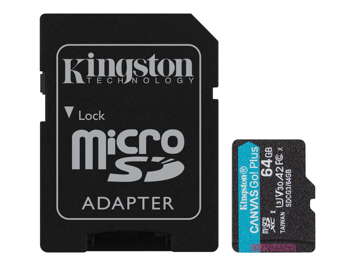 Kingston microSD-kort og adapter.