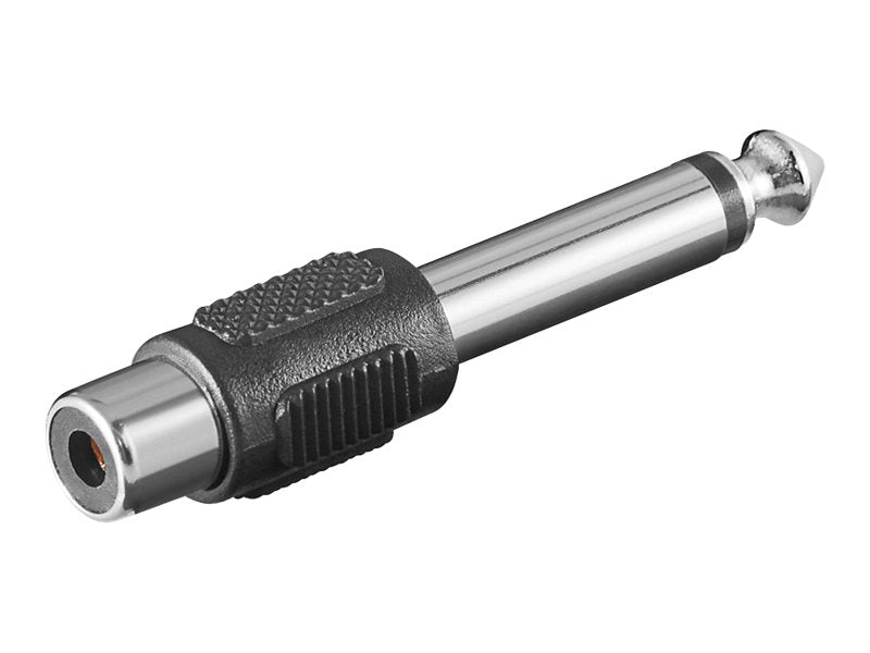 Jackstik adapter i metal og plastik.