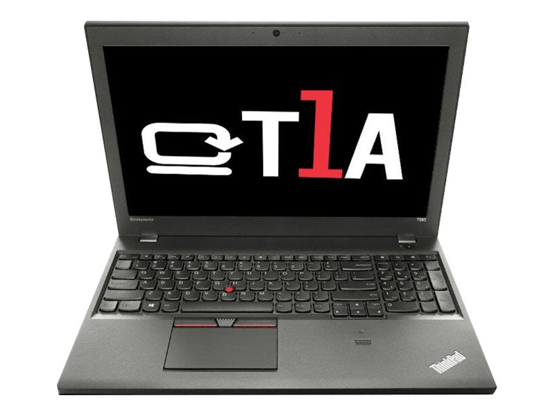 Bærbar computer med logo på skærmen.