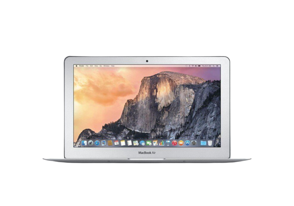 MacBook Air med skærmbillede.