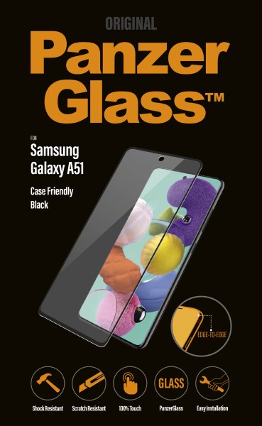 PanzerGlass til Samsung Galaxy A51 emballage.