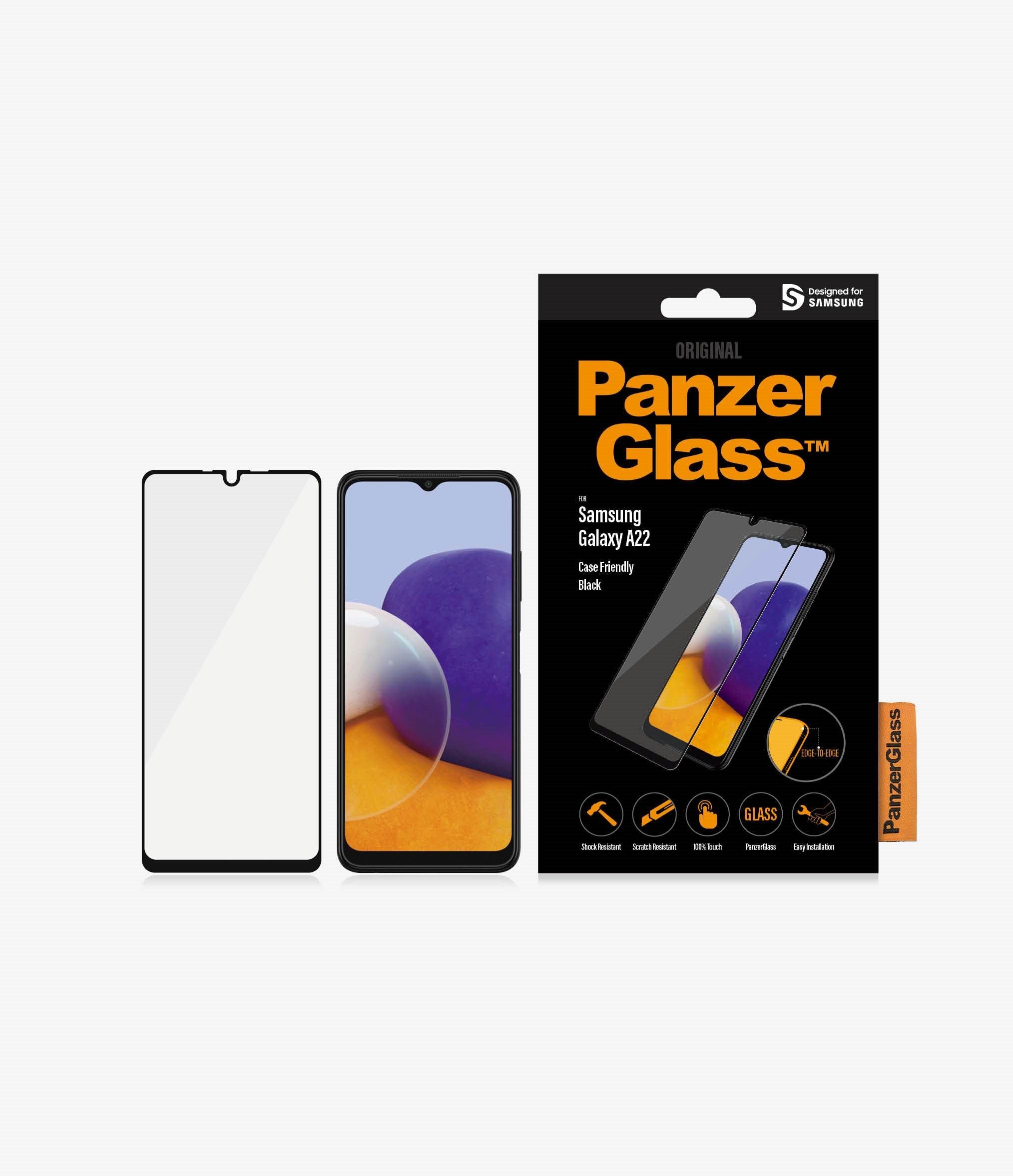 PanzerGlass til Samsung Galaxy A22.