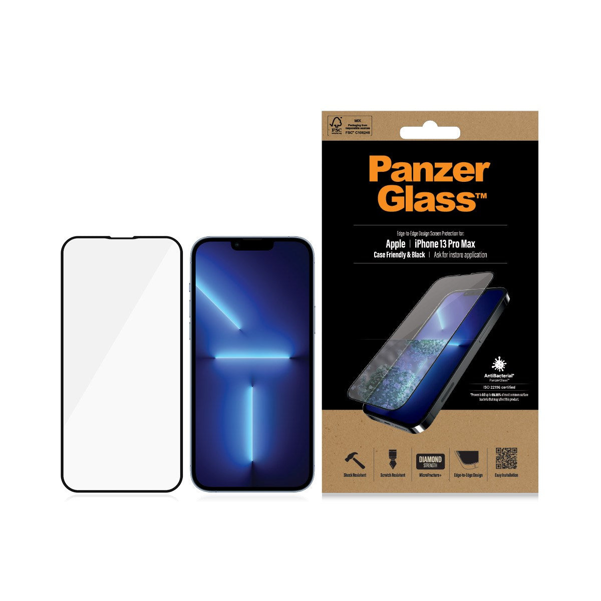 Panserglas til iPhone 13 Pro Max.
