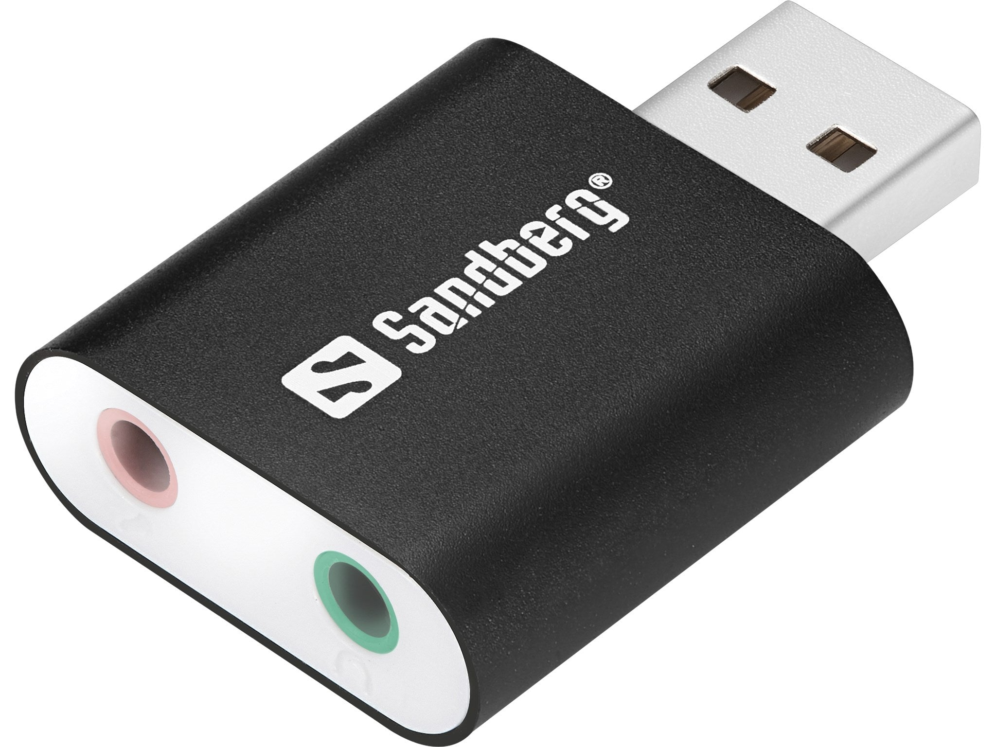 USB-lydkortadapter med to porte.