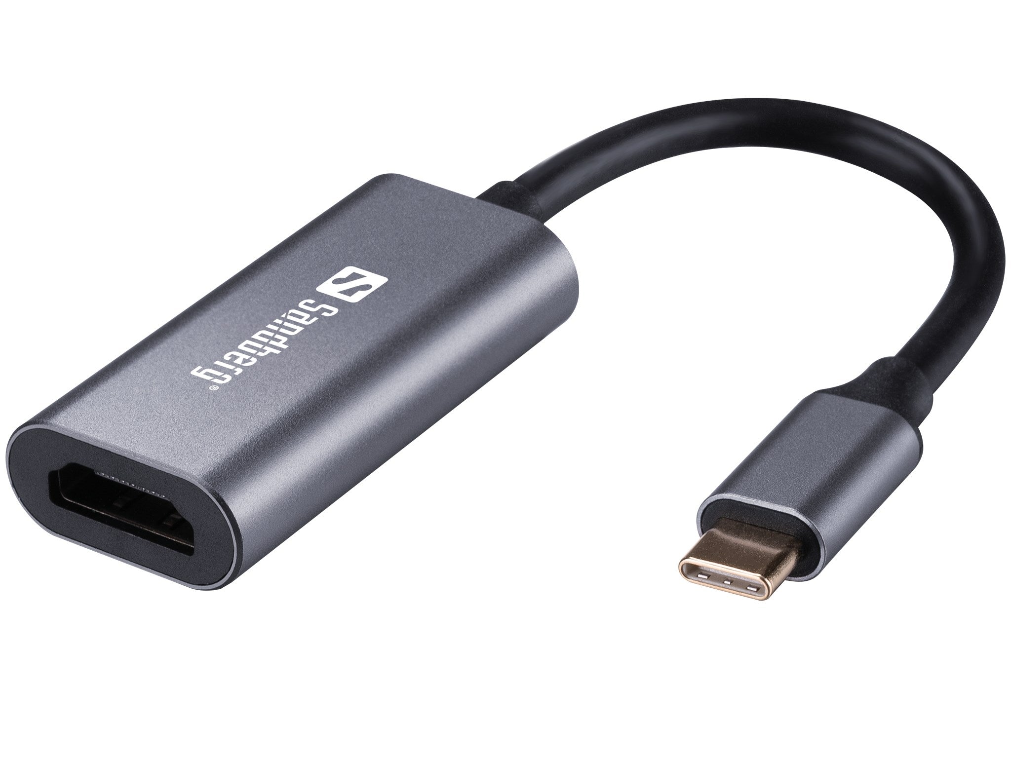USB-C til HDMI adapter i metal.