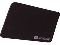 Sort musemåtte med Sandberg-logo.