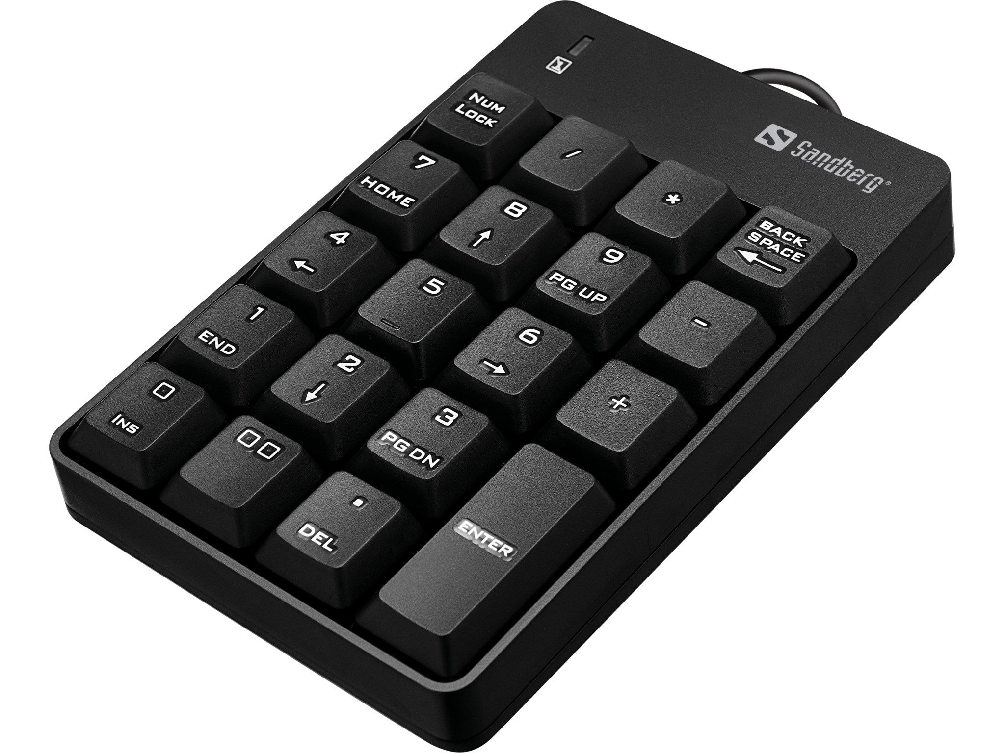 Sort numerisk tastatur.