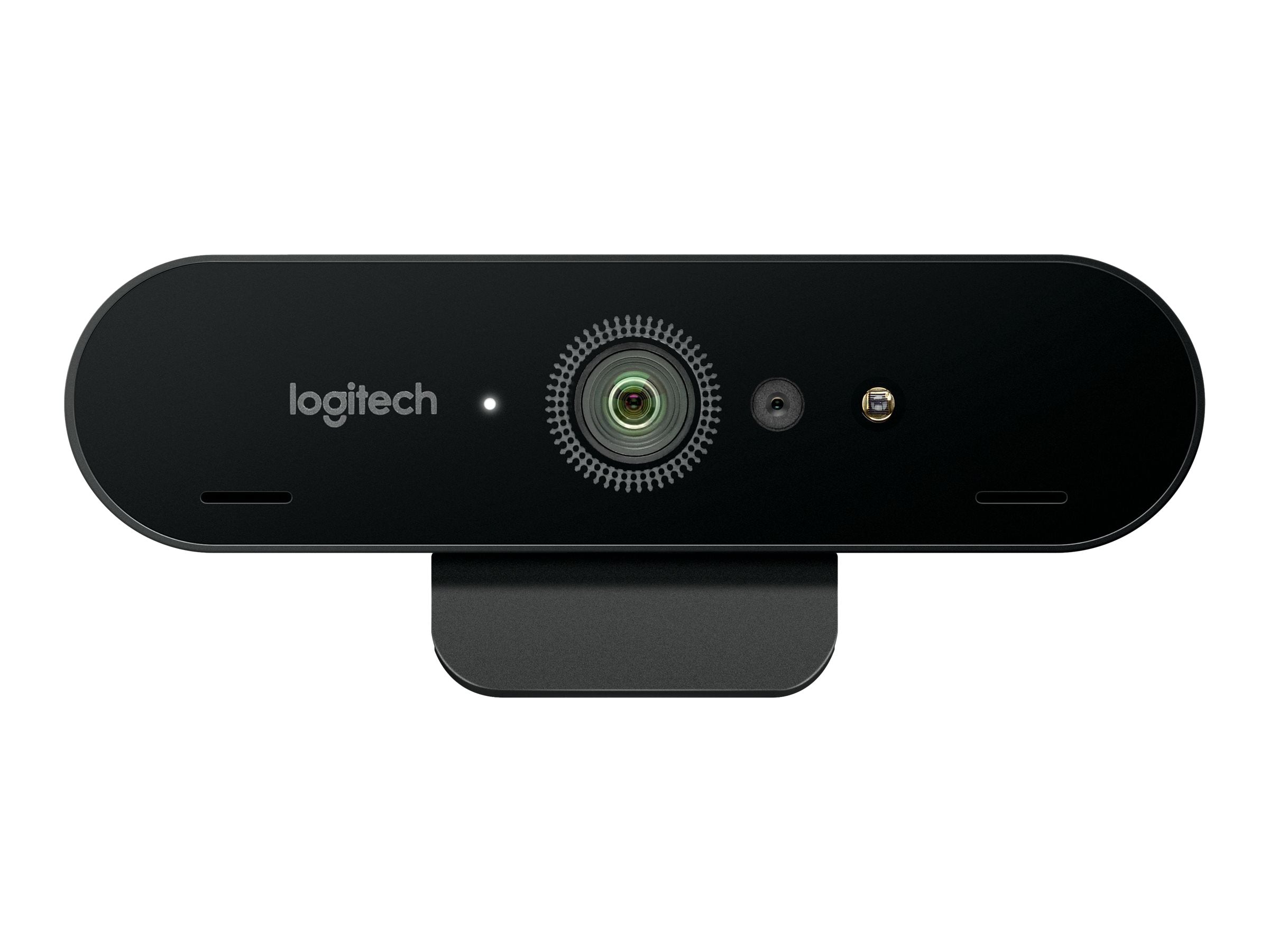 Logitech webcam på hvid baggrund.